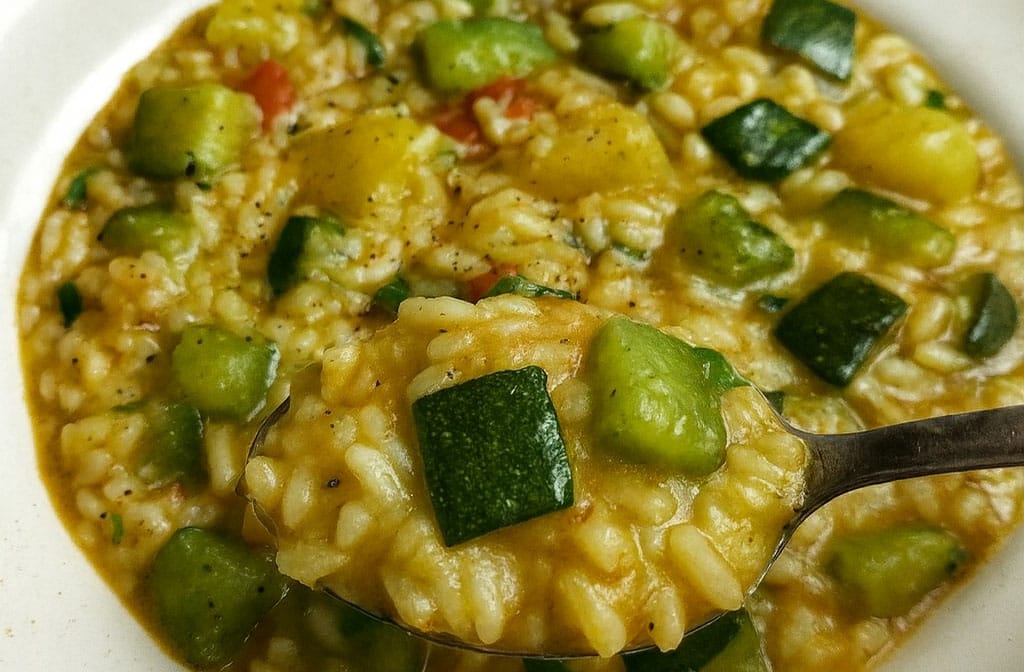 Non la solita minestra: riso, patate e zucchine come si faceva una volta, pronto in meno di un’ora e con sole 350 calorie!