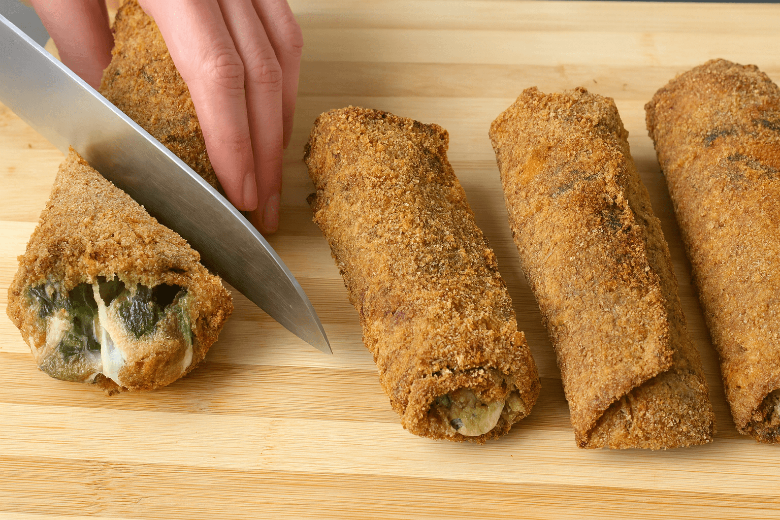 Roll al forno con zucchine e spinaci