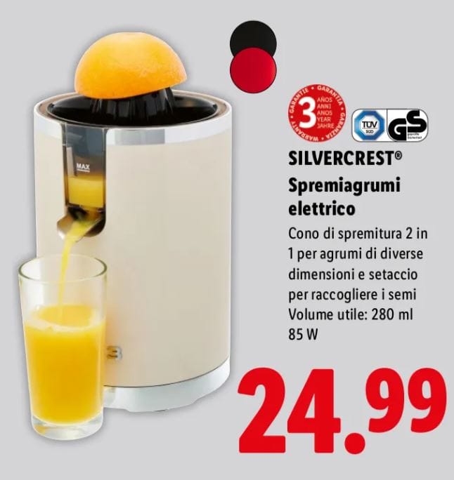 Spremiagrumi elettrico lidl silvercrest