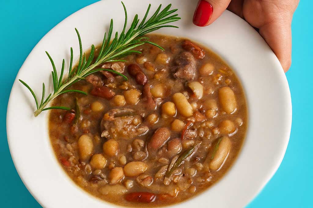 Non credevo che una zuppa così semplice potesse saziarmi per ore: tanti legumi, farro ed erbe in una ricetta da meno di 400 calorie!