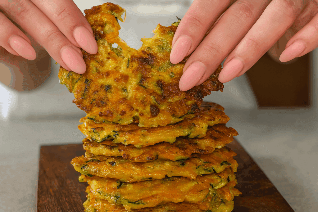 Non chiamatele semplici frittelle, sono croccanti come patatine, ma fatte con zucchine e carote: vi avviso, spariscono in un attimo.