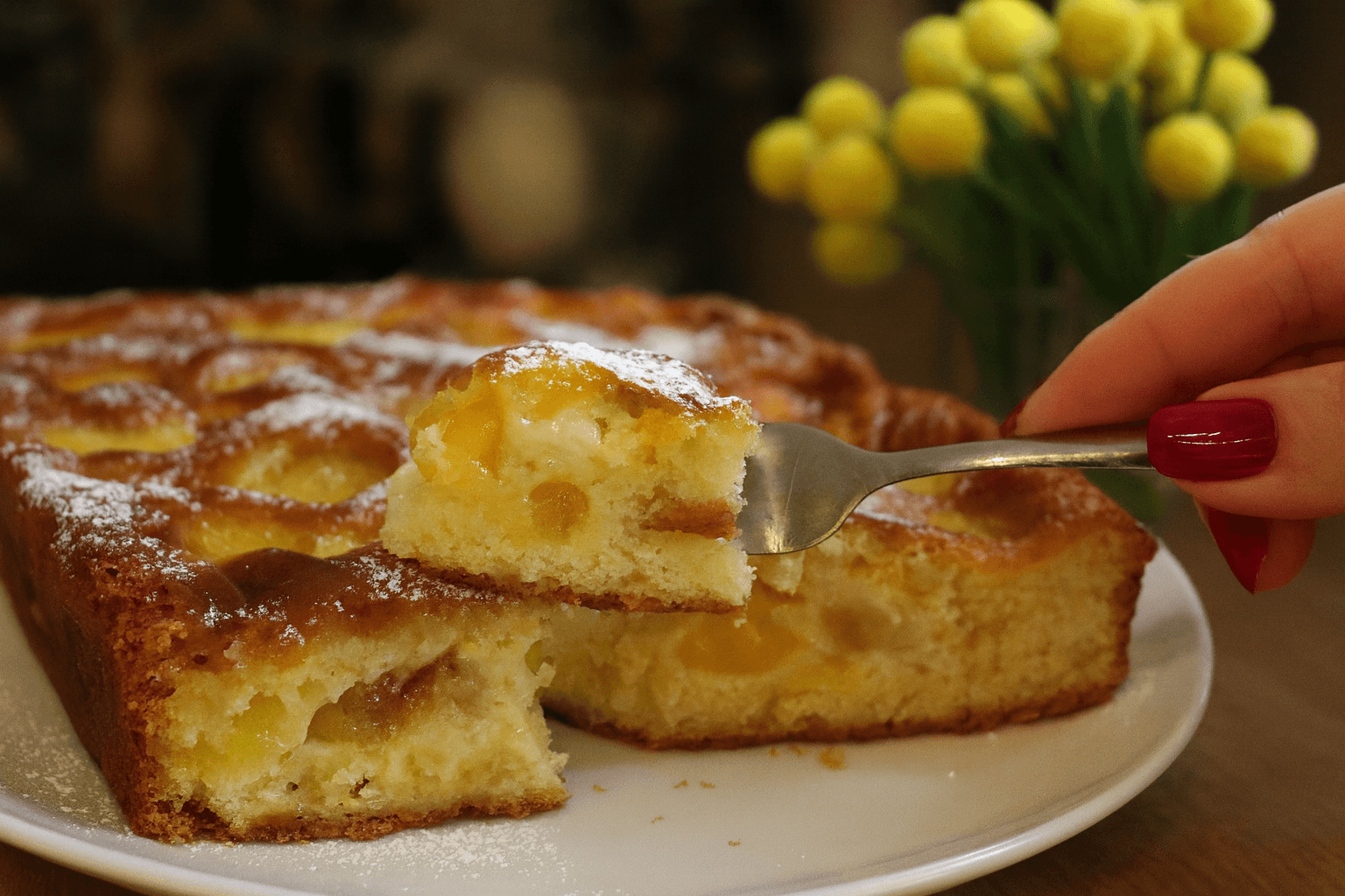Torta di mele caramellate