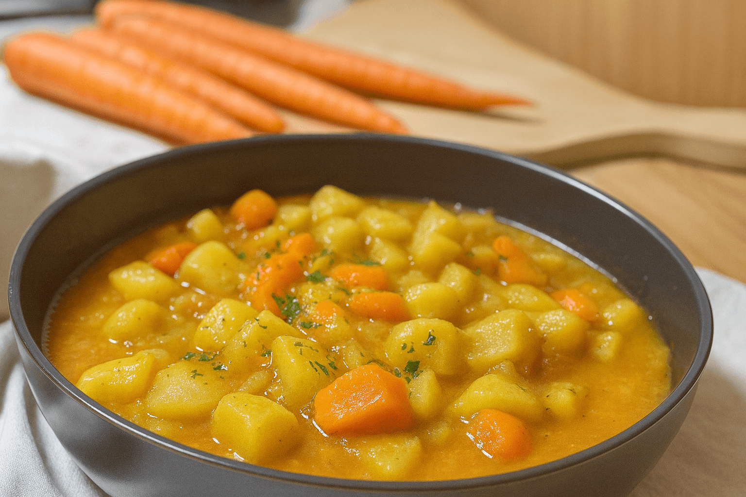 Minestra di patate, carote e porri