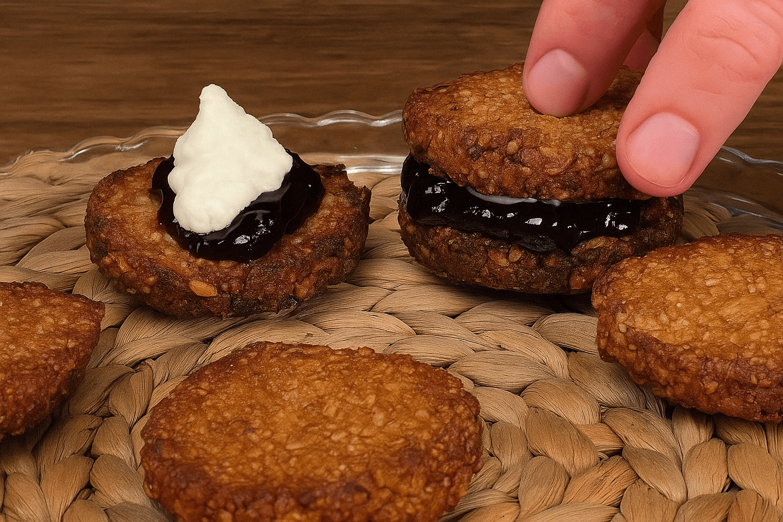 Biscotti di avena farciti