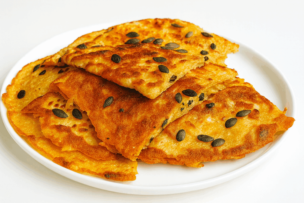 Sono una nutrizionista e mi sono inventata questa piadina di zucca, ora la preparo al posto del pane: è leggera, veloce e buonissima!