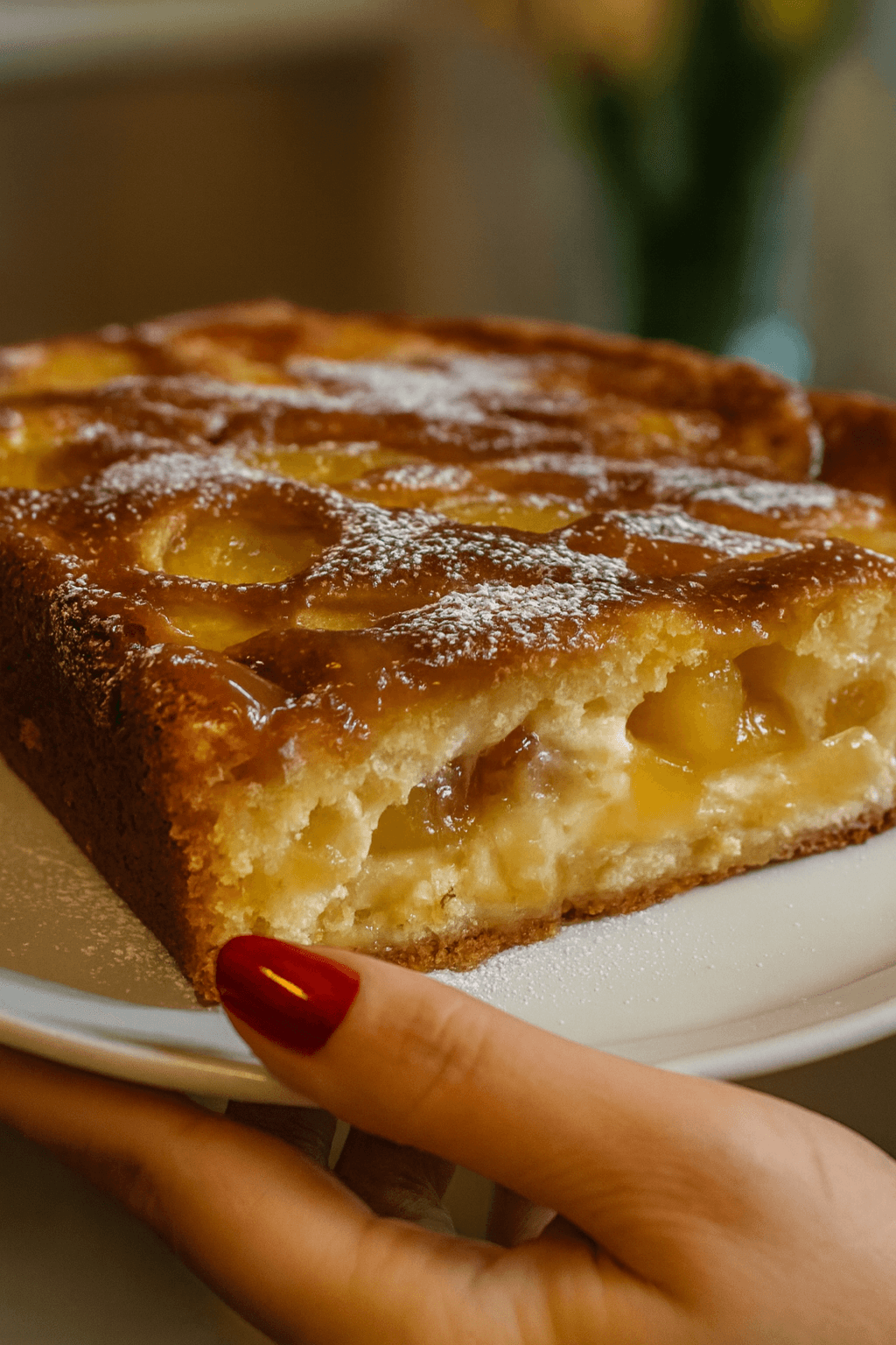 Torta di mele caramellate