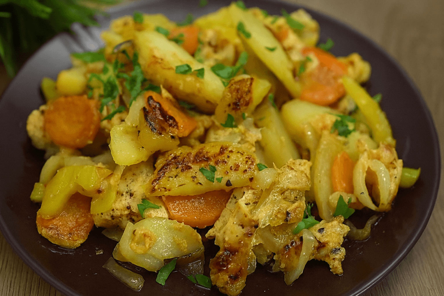 Petto di pollo con verdure