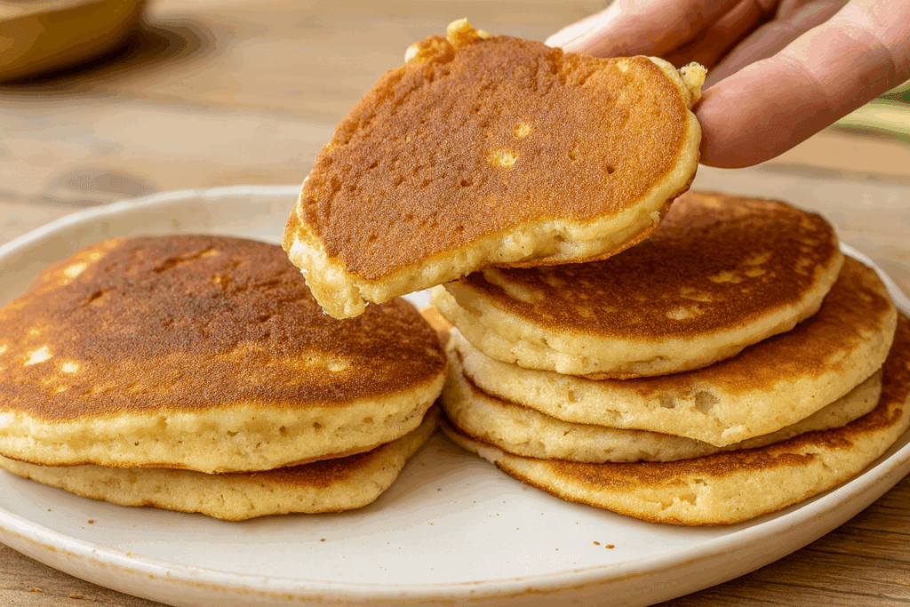 Colazione proteica e senza sensi di colpa: 3 ingredienti, zero zucchero e solo 95 Kcal a pancake (sani, soffici e pronti in 10 minuti)