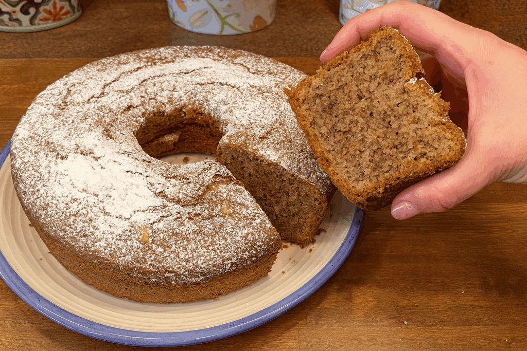 La ciambella alle noci più soffice e buona che abbia mai fatto: senza burro, leggera e perfetta per l’autunno, è pronta in un’ora (solo 210 Kcal a fetta!)