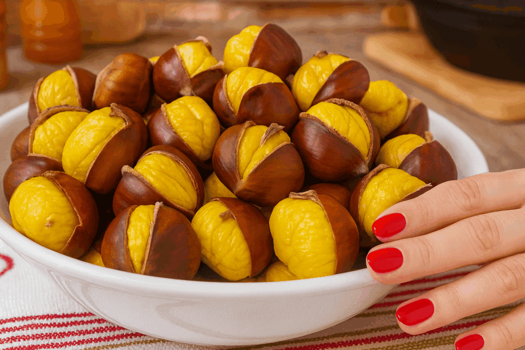 È il metodo che usava sempre mia nonna: così preparo le castagne in poco tempo, si sbucciano subito e restano morbidissime