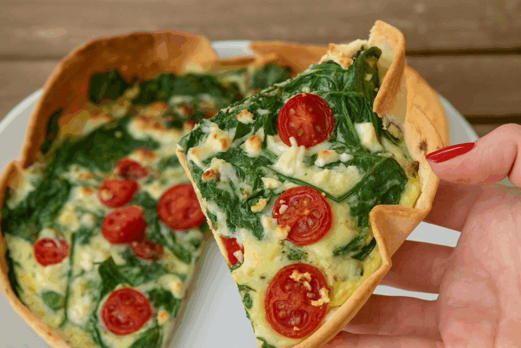 Una piadina e qualche verdura: così faccio la quiche più veloce e sana che abbia mai fatto (perfetta anche a dieta): mi sazia e perdo peso!