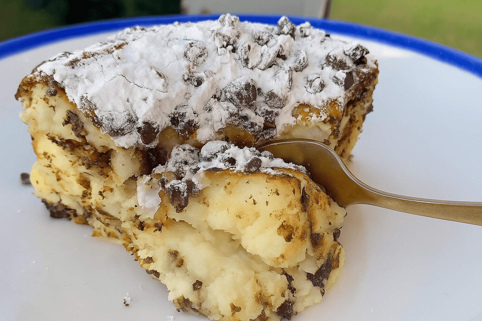 Torta di ricotta e gocce di cioccolato