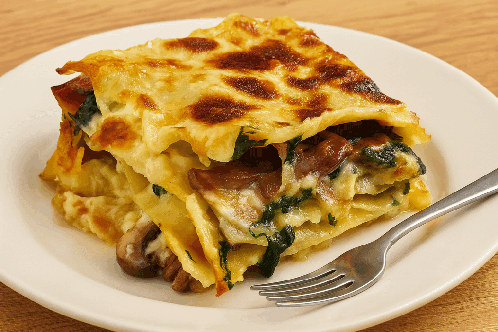 Non serve carne per fare colpo: lasagne ai funghi e spinaci non ingrassano e saziano a lungo, la ricetta che consiglio anche ai miei pazienti a dieta!