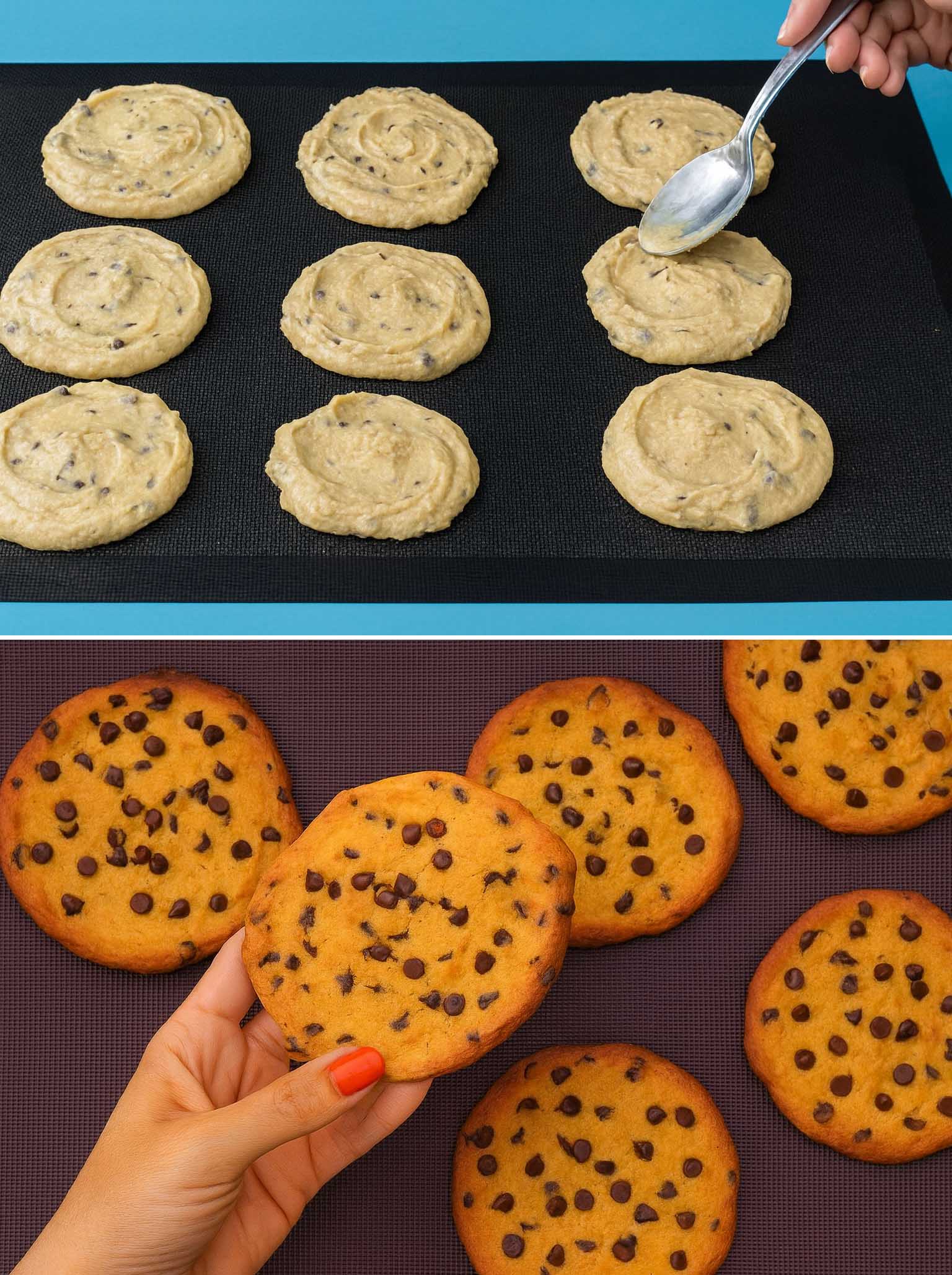 Cookies di ceci e con gocce di cioccolato