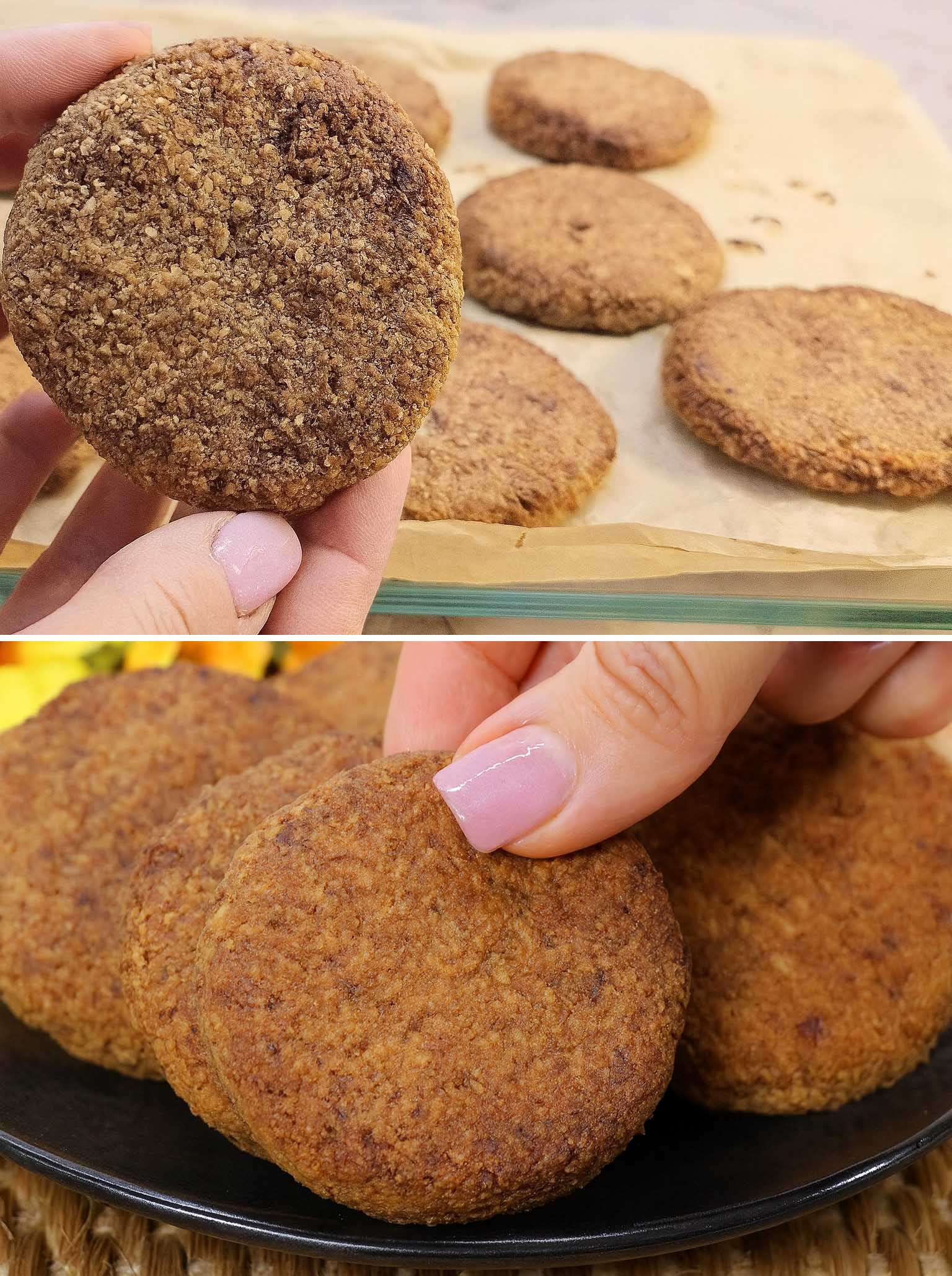 Biscotti di avena, banana e noci