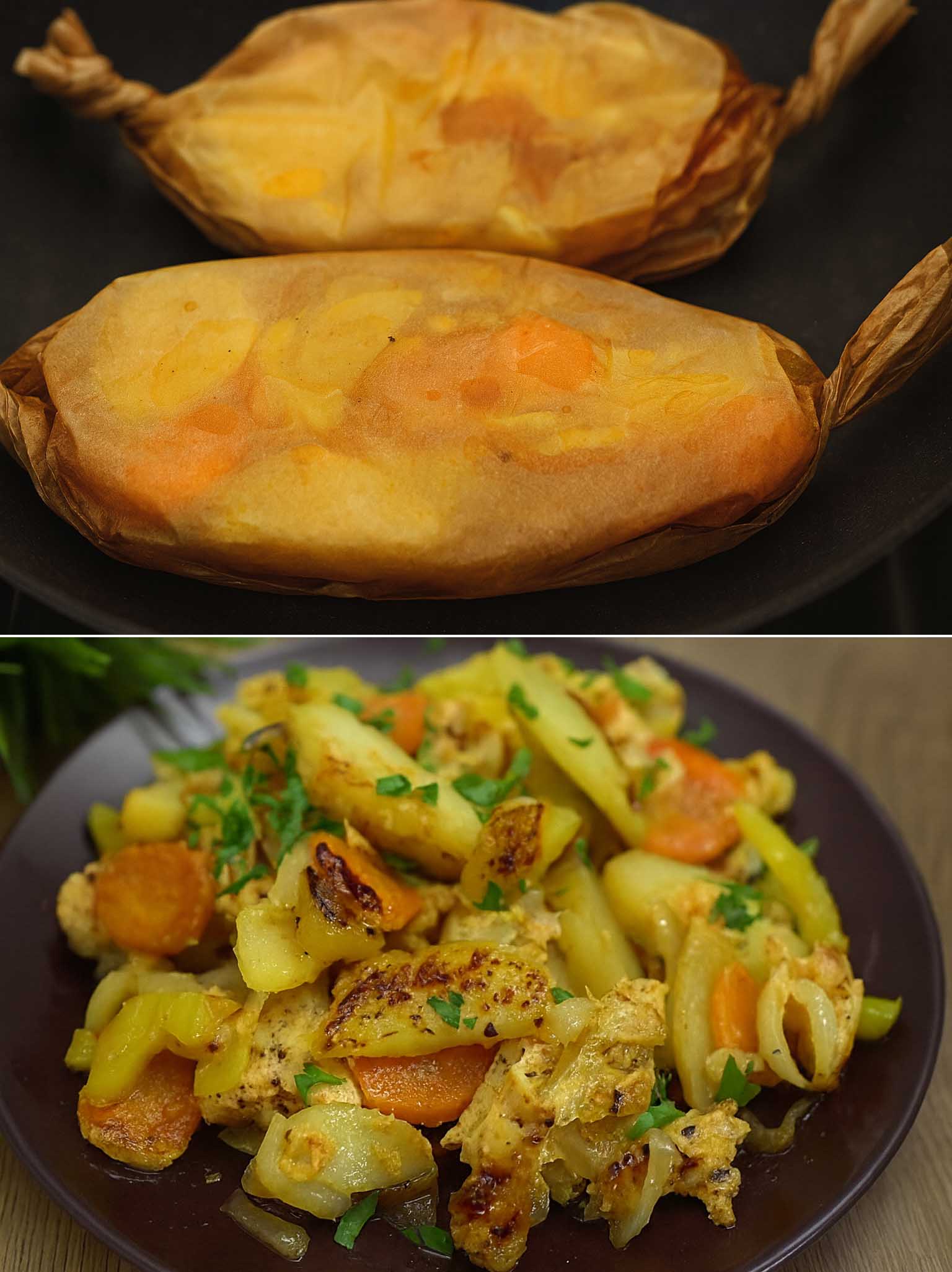 Petto di pollo con verdure