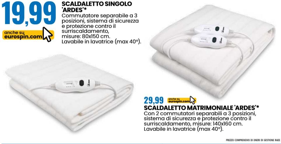 Scaldaletto elettrico ardes eurospin