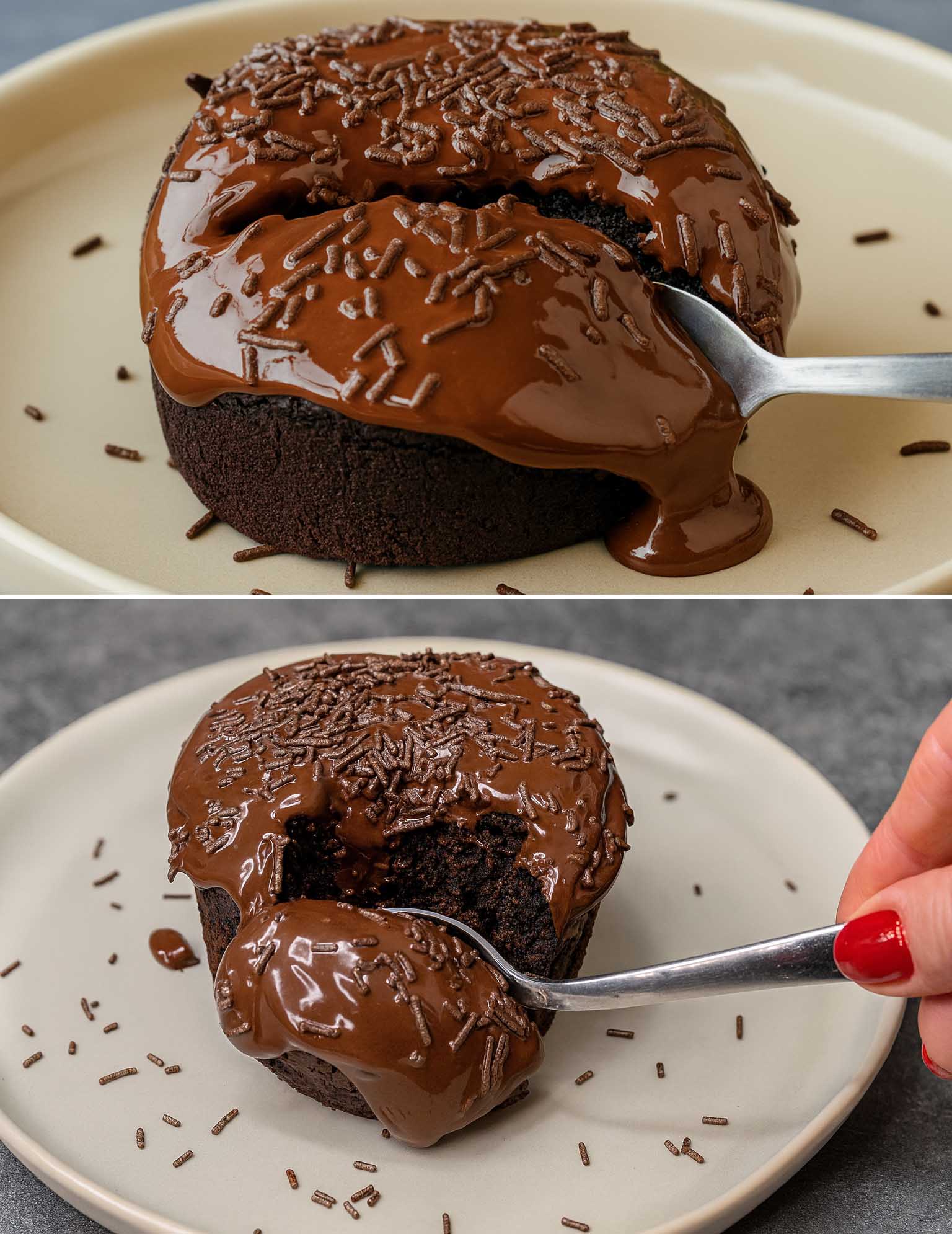 Tortino al cioccolato all'acqua