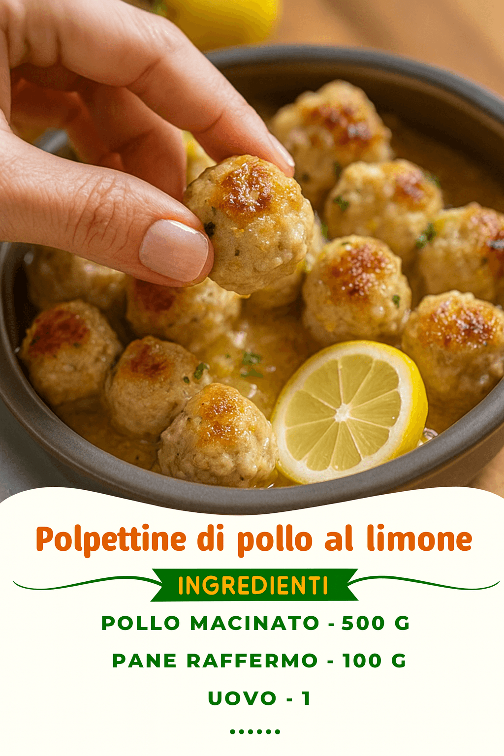 Polpettine di pollo al limone