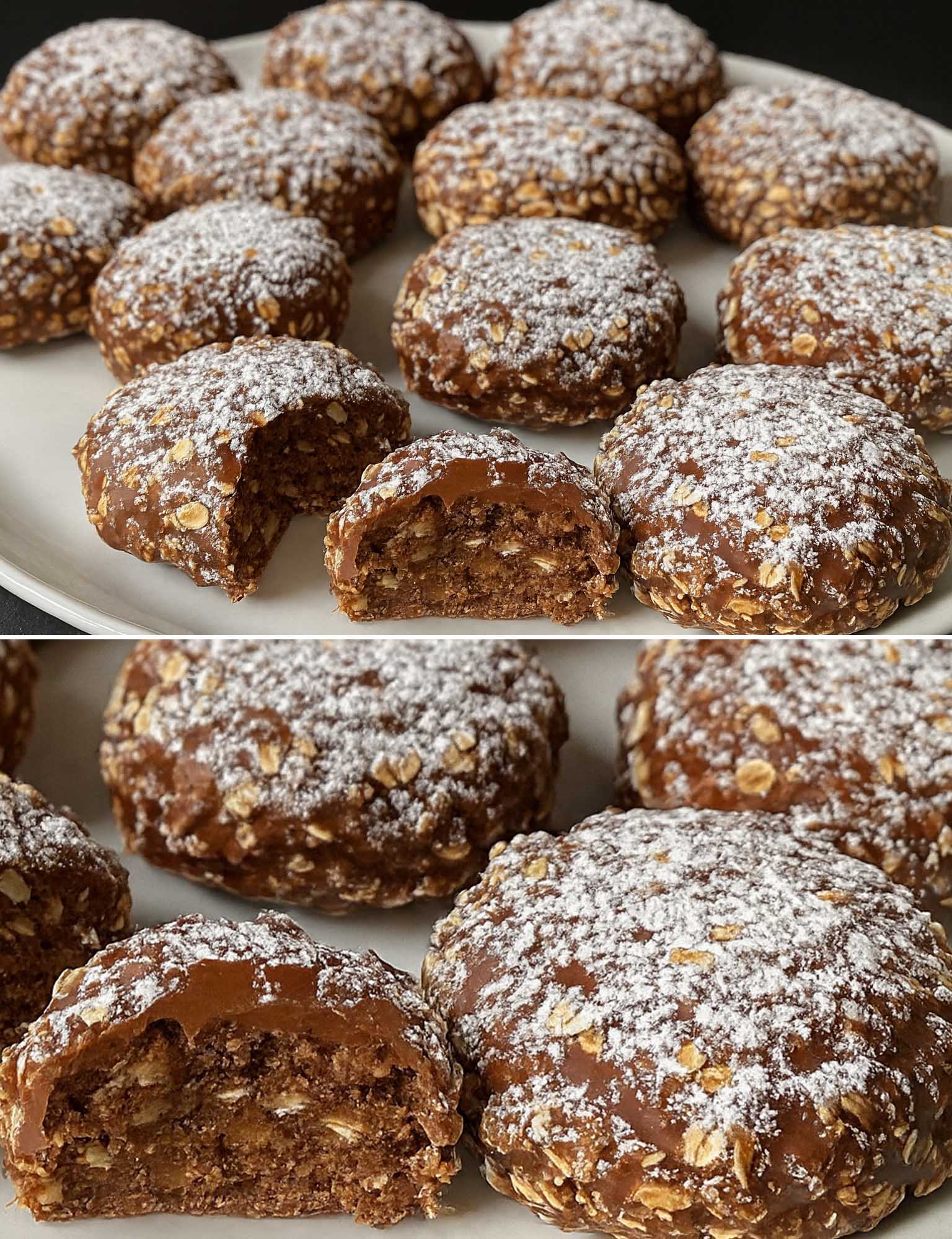 Biscotti di avena, noci e banana