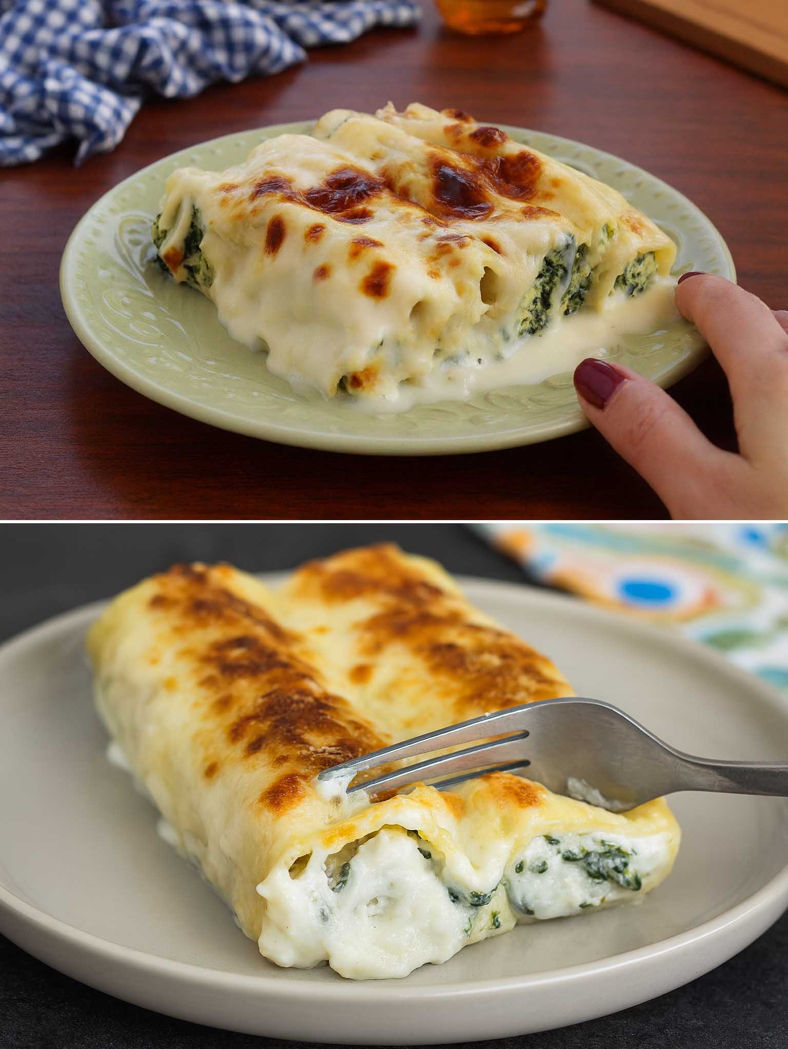Cannelloni di ricotta e spinaci