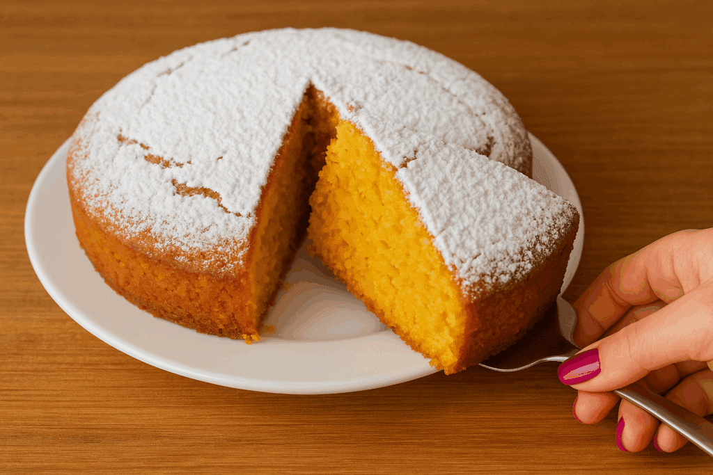 Torta di carote all’acqua senza uova, latte e burro: soffice, leggera e con meno di 200 calorie a fetta (solo ingredienti semplici)