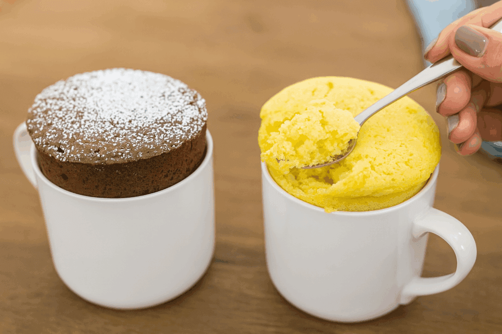 La ricetta furba che mi salva dalle voglie improvvise: mescoli gli ingredienti in una tazza e dopo 2 minuti la torta è pronta