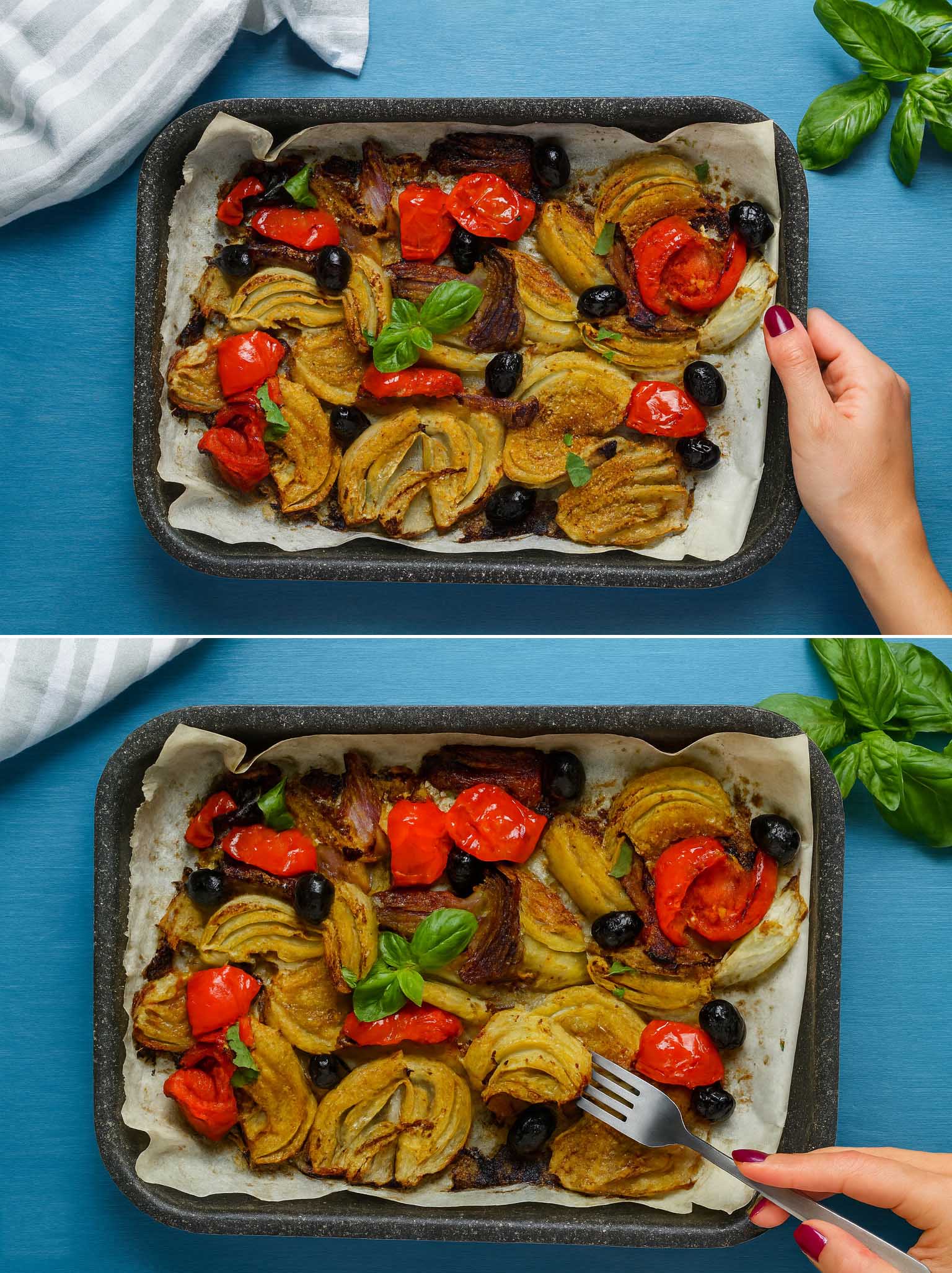 Finocchi gratinati alla mediterranea