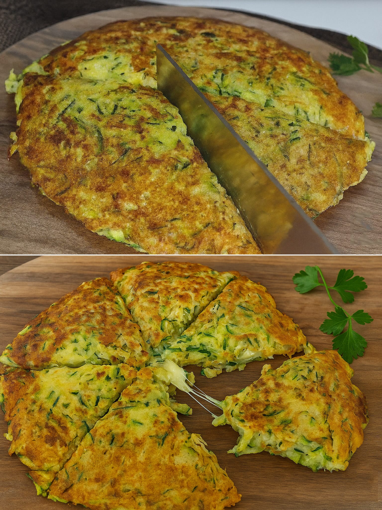 Frittata di zucchine, avena e funghi