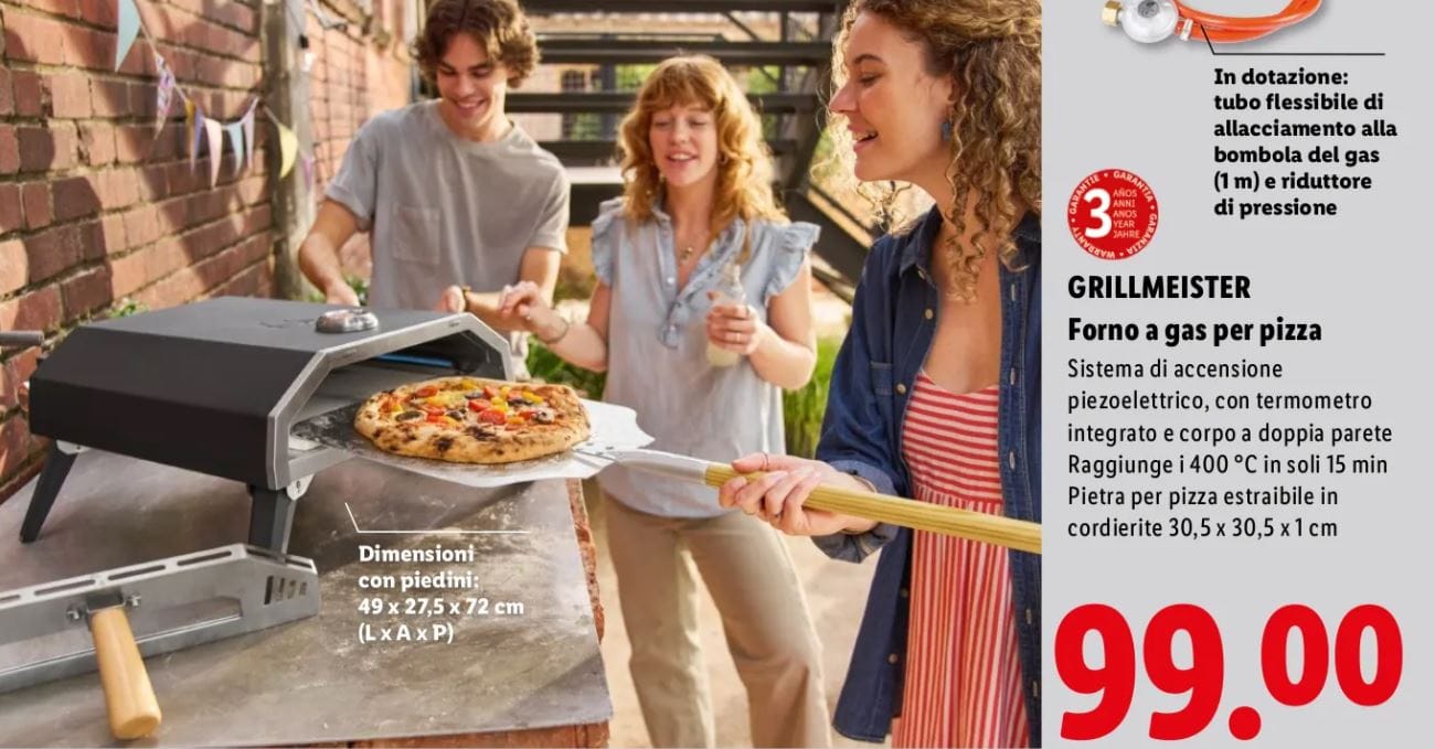 Forno a gas per pizza lidl