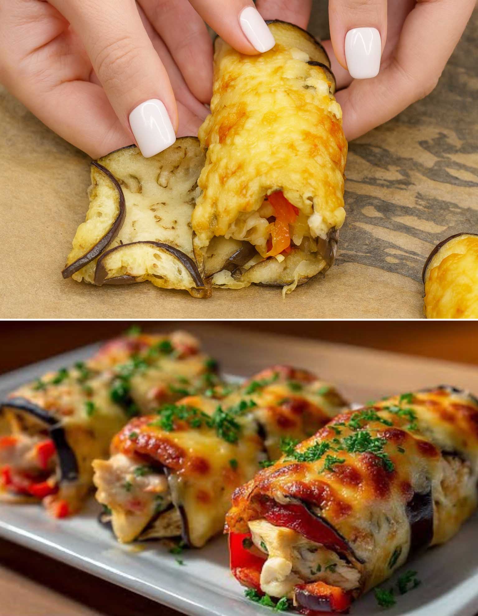 Involtini di melanzane ripieni