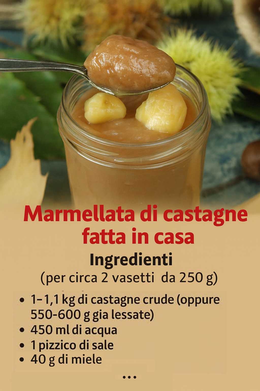 Marmellata di castagne sana