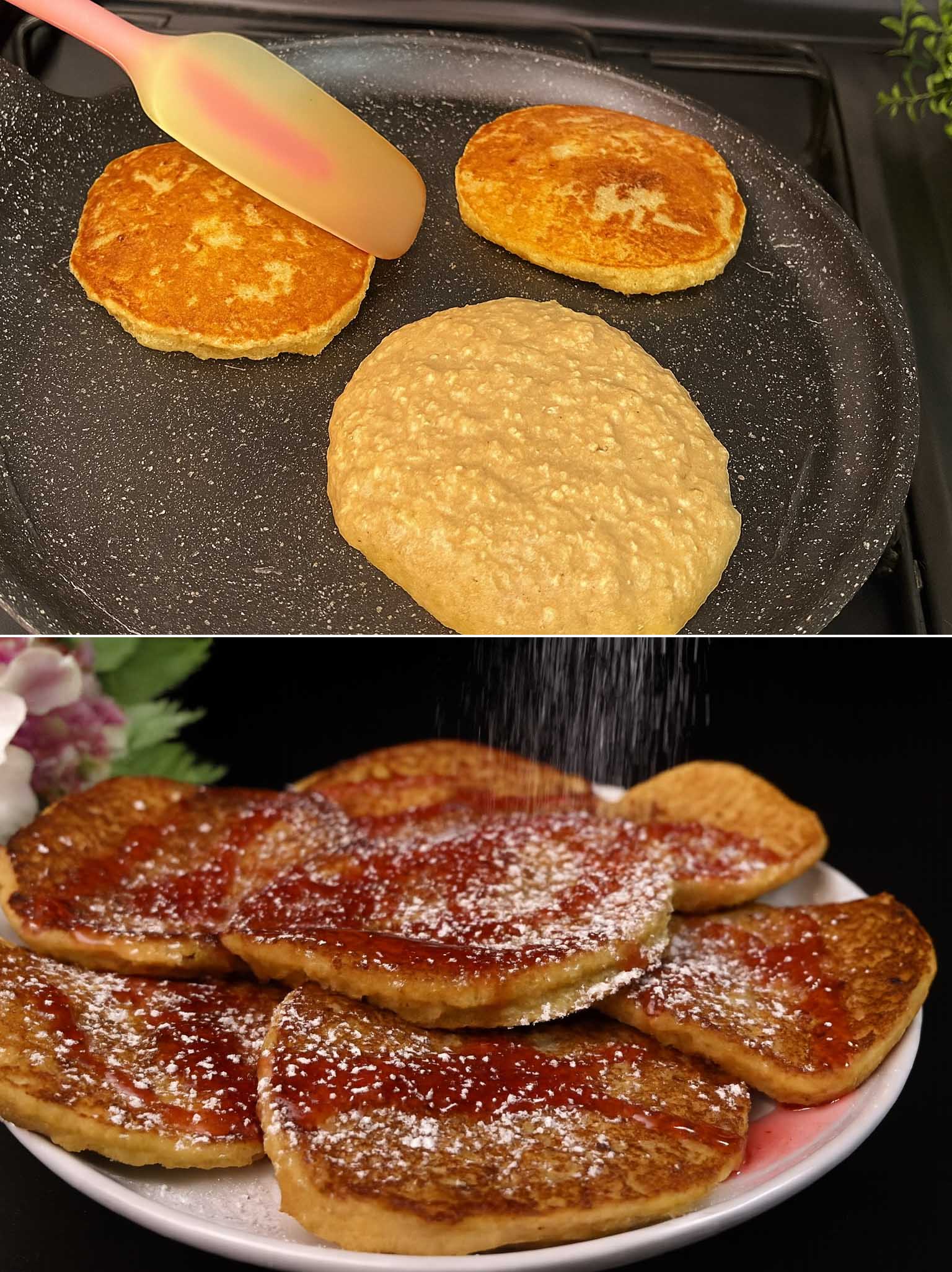 Frittelle di avena, mela e banana