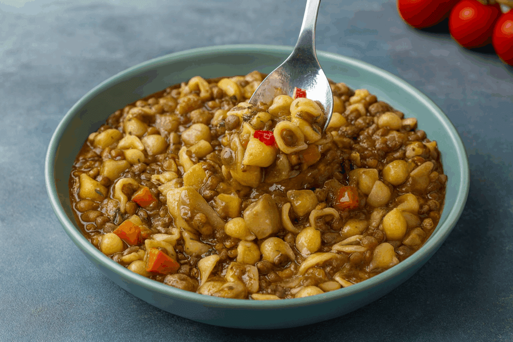 La ricetta che mi facevano da bambina e che ora adoro: pasta e lenticchie come non l’hai mai mangiata, cremosa e saporita (parola di nutrizionista)!