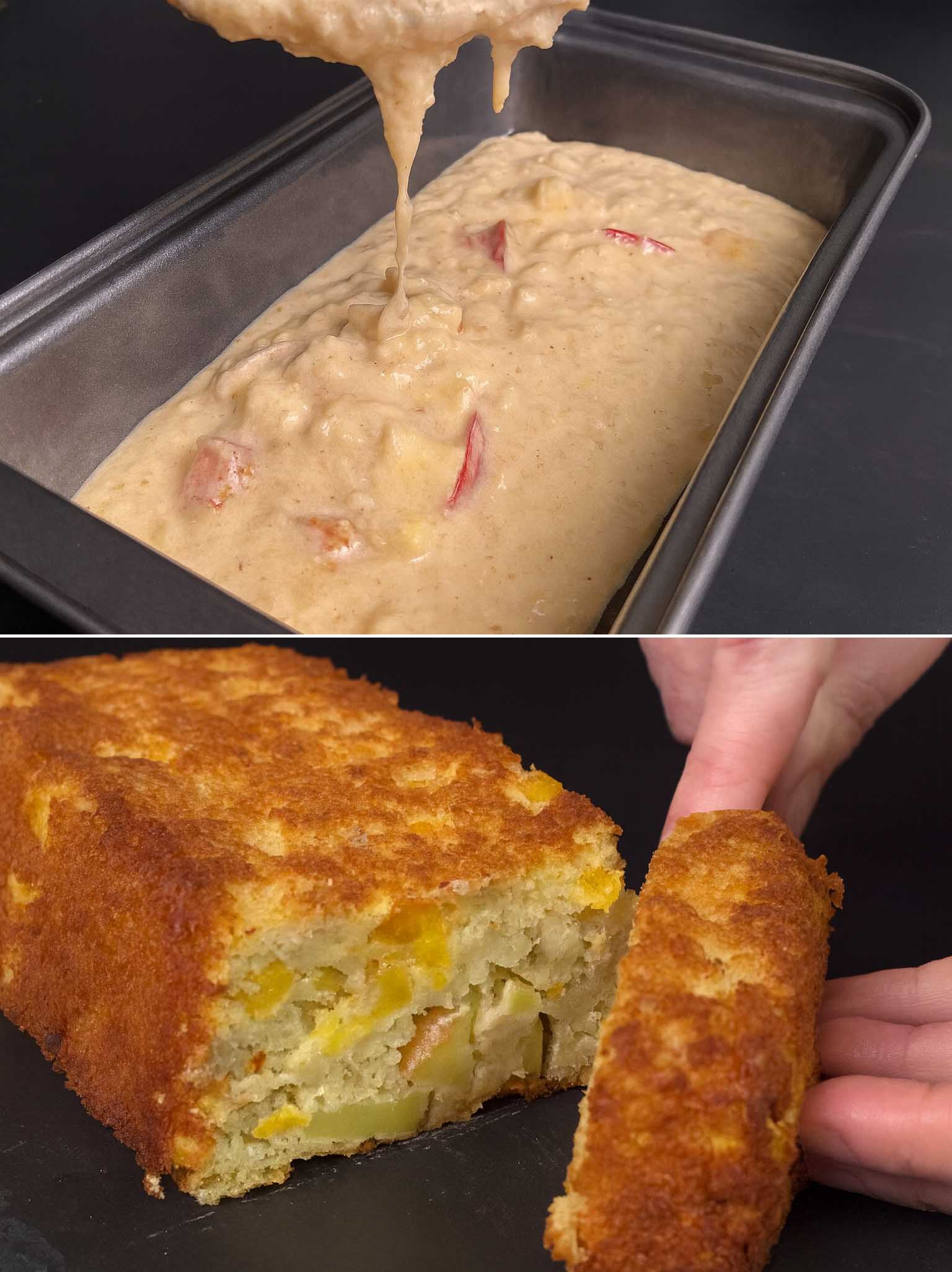 Plumcake di avena, mela e banana