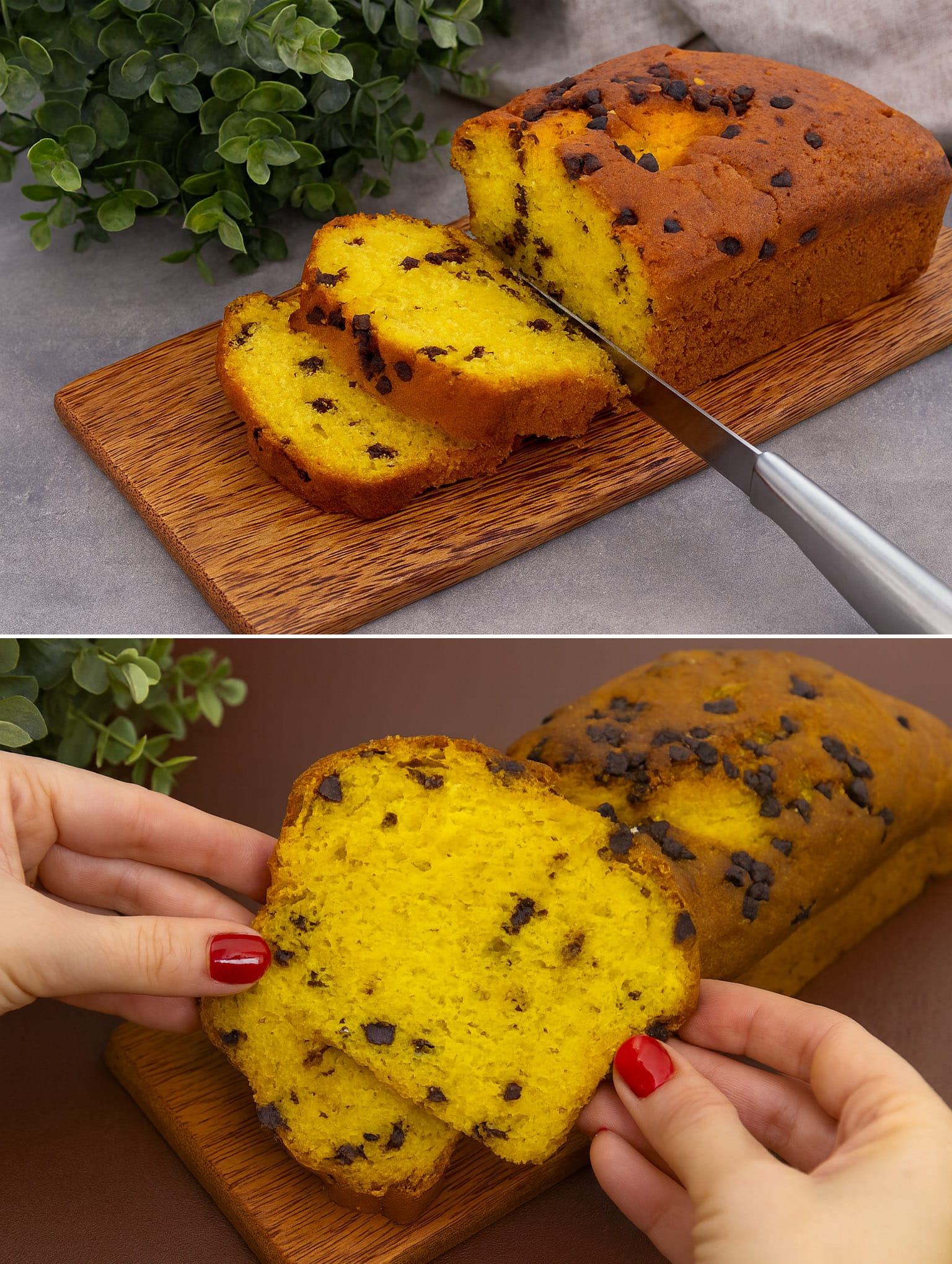Plumcake di zucca e cioccolato
