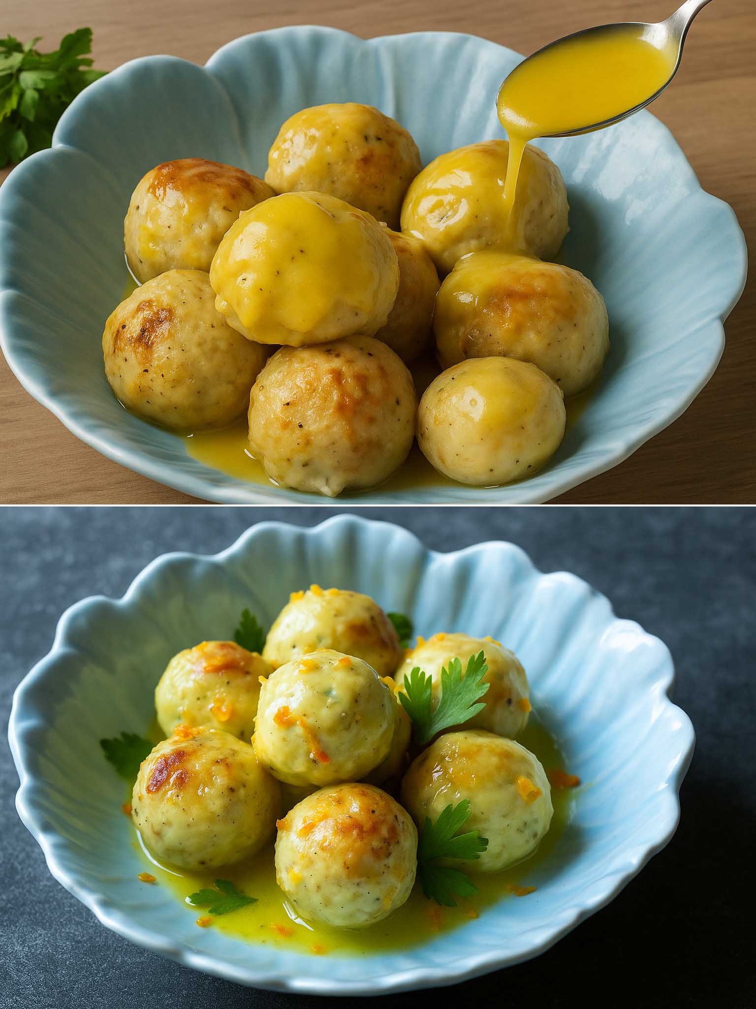 Polpette di pollo all'arancia