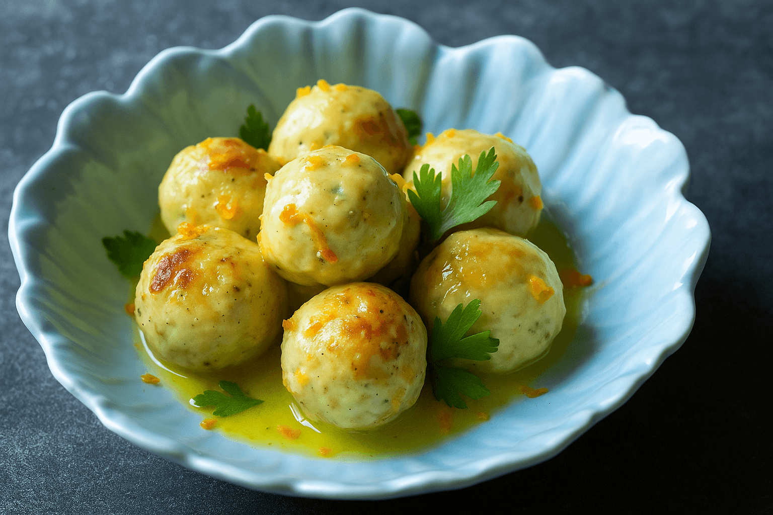 Polpette di pollo all'arancia