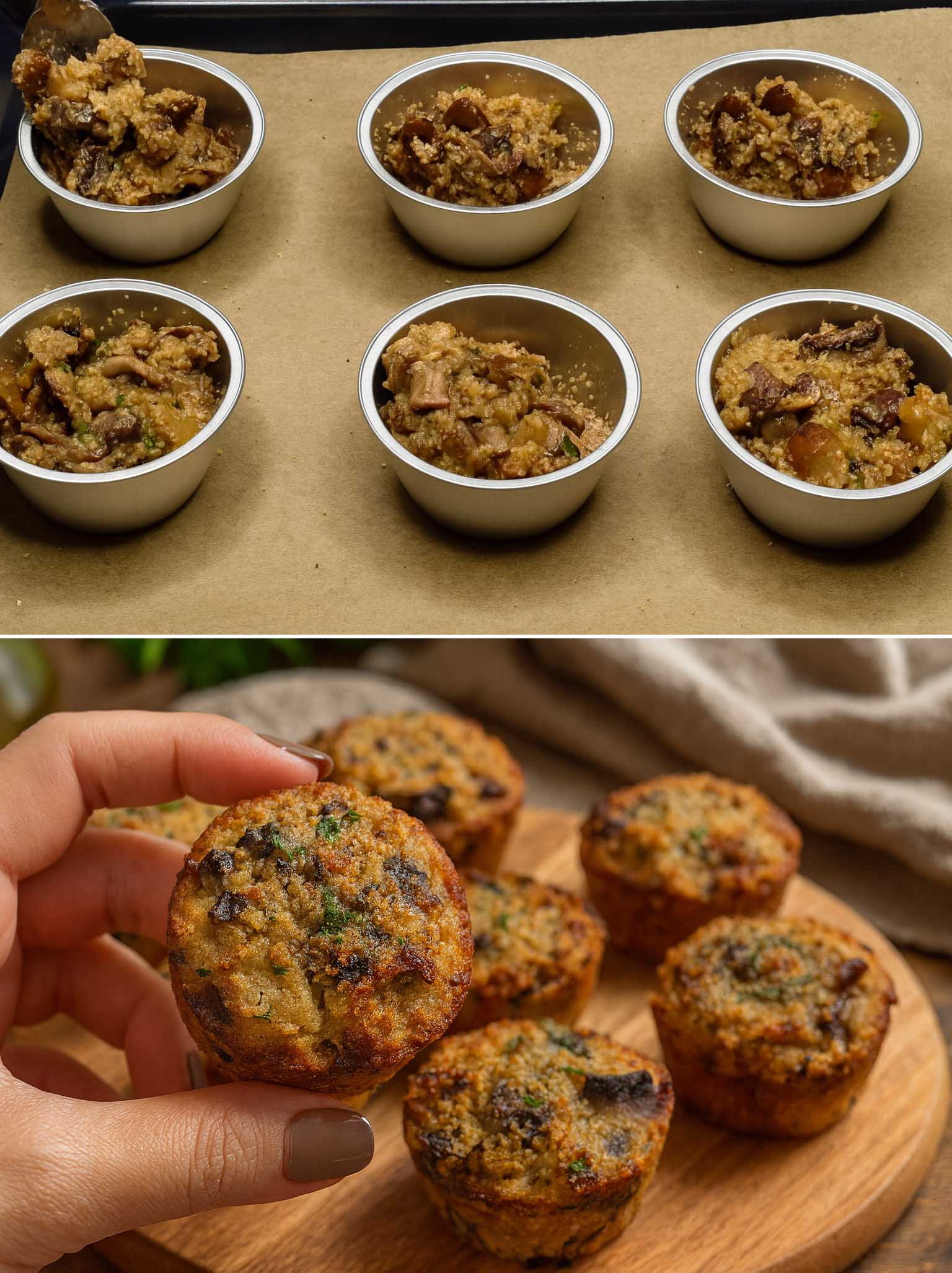 Sformatini di melanzane e funghi