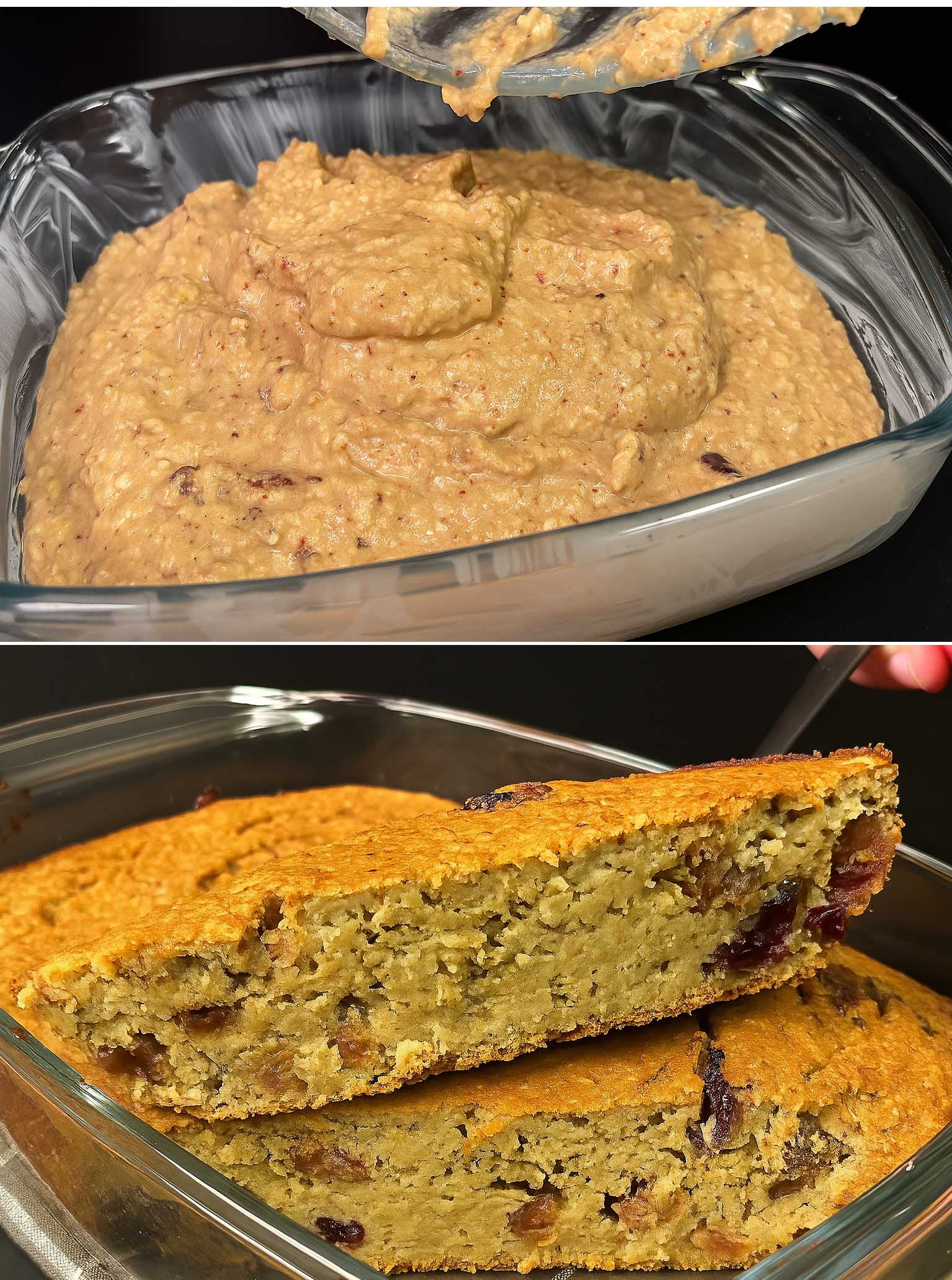 Torta di avena e frutta