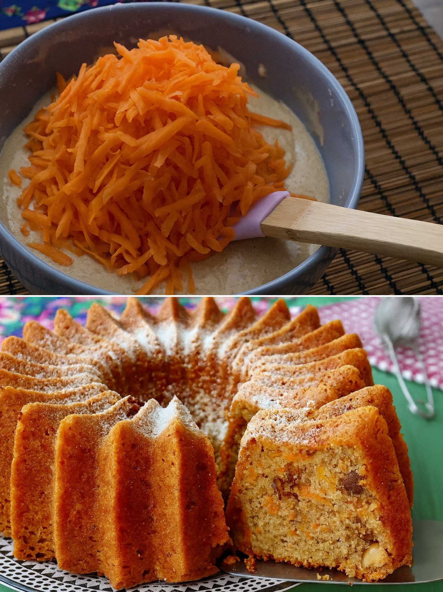 Torta di carote e noci