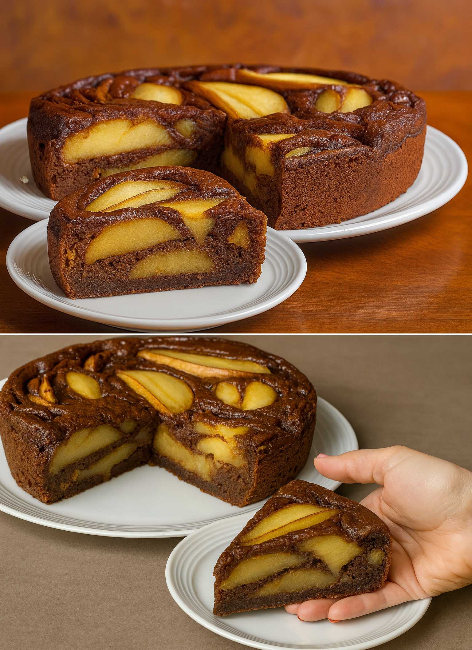 Torta pere e cioccolato