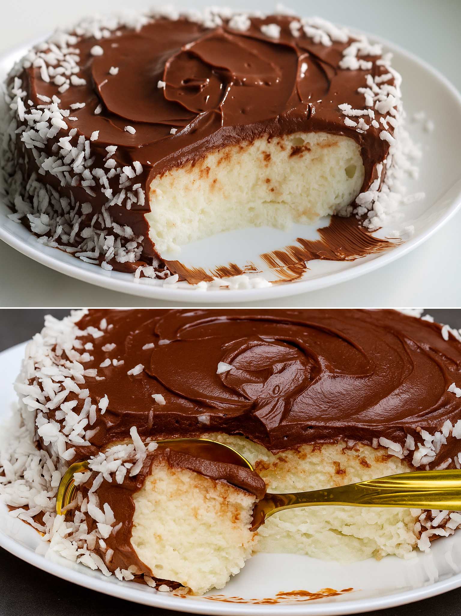 Torta ricotta, cocco e cioccolato