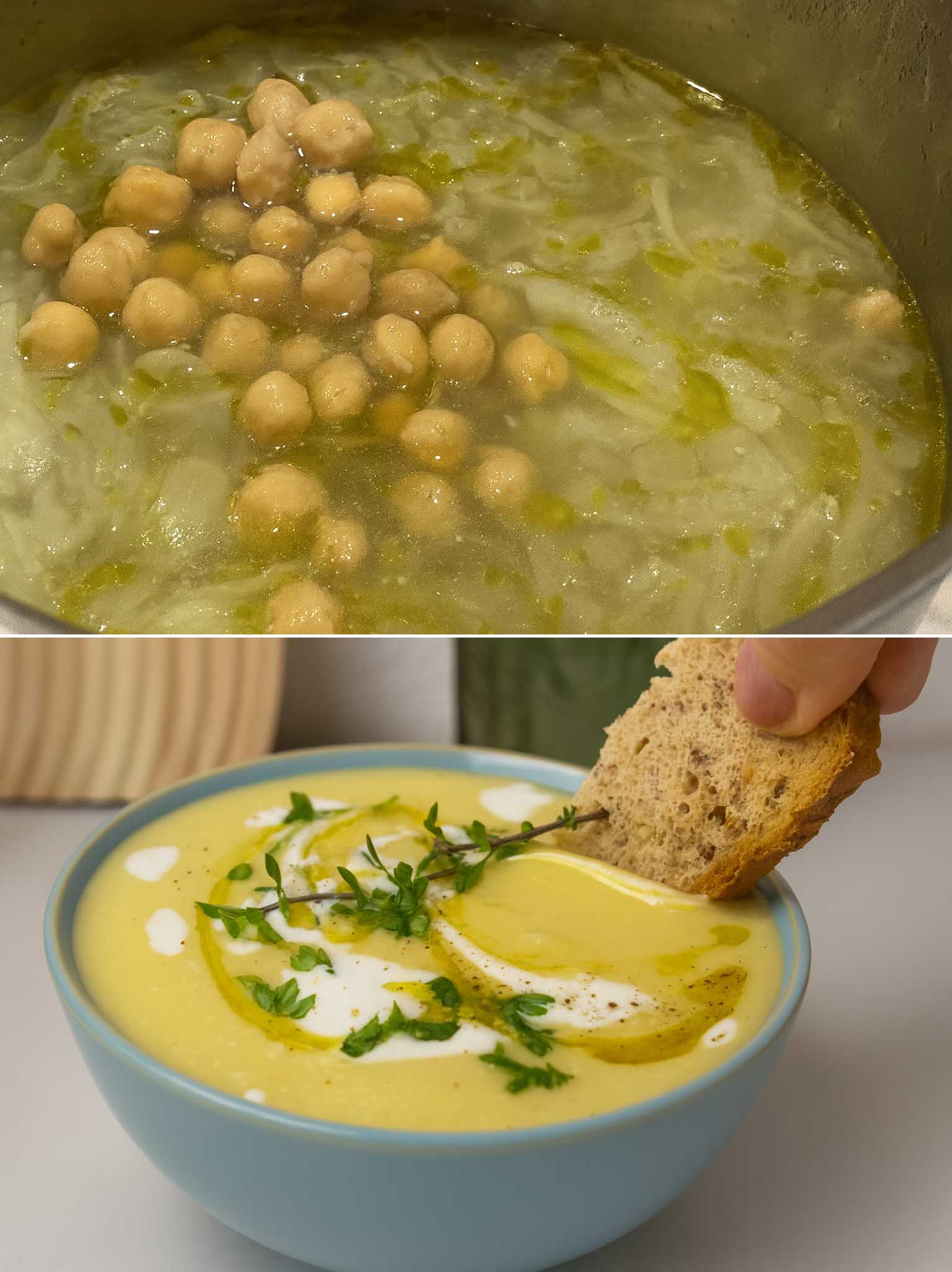 Vellutata di finocchi e ceci