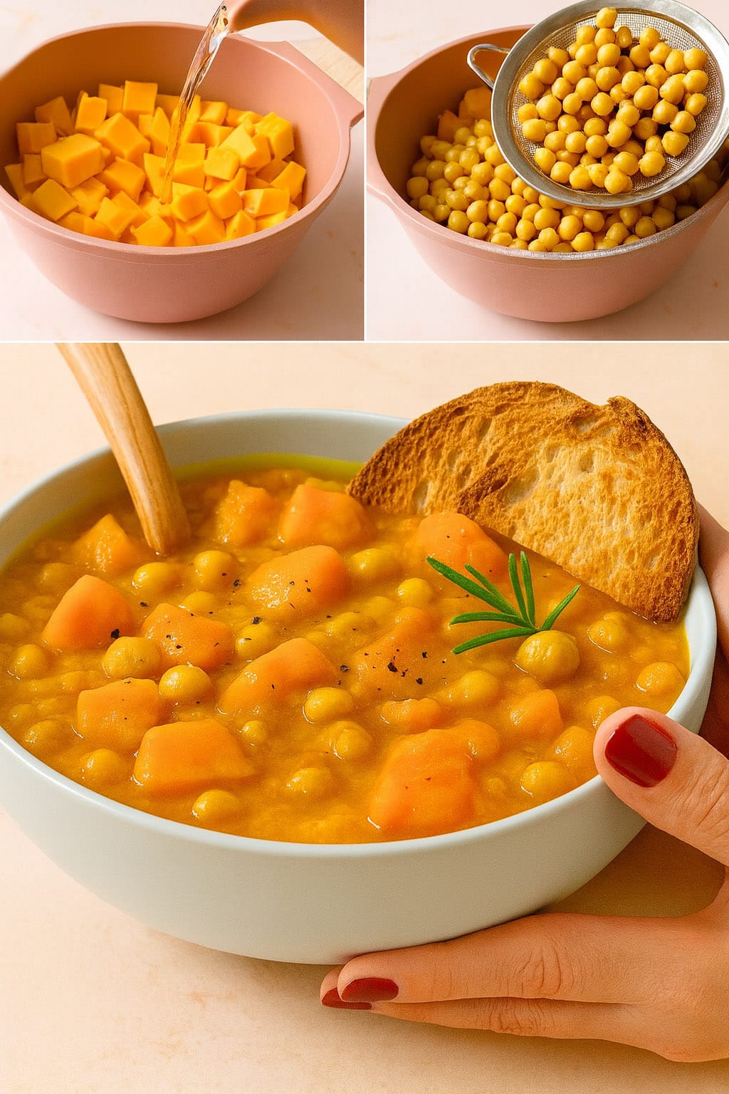 Zuppa di ceci e zucca