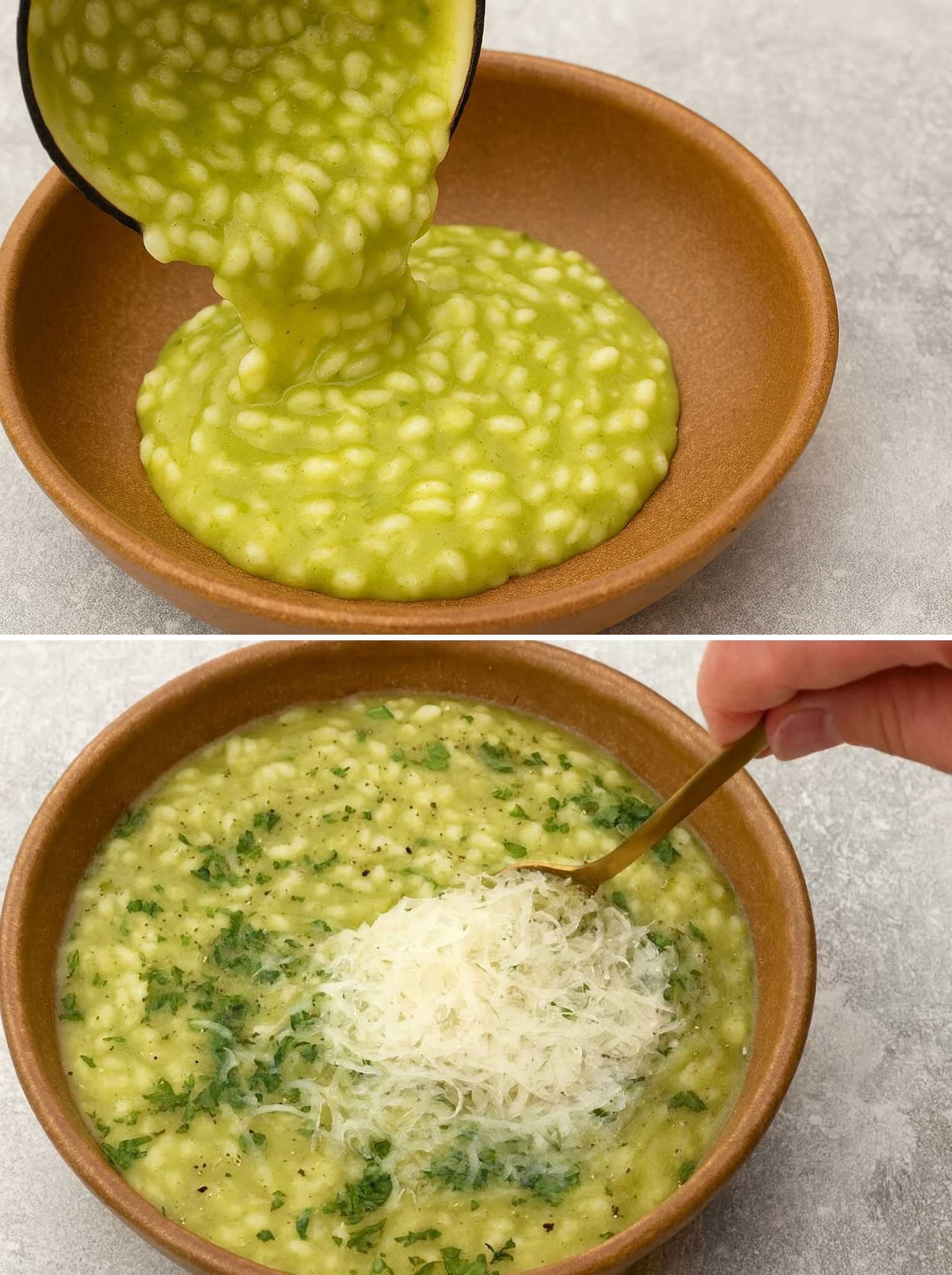 Zuppa di riso e prezzemolo