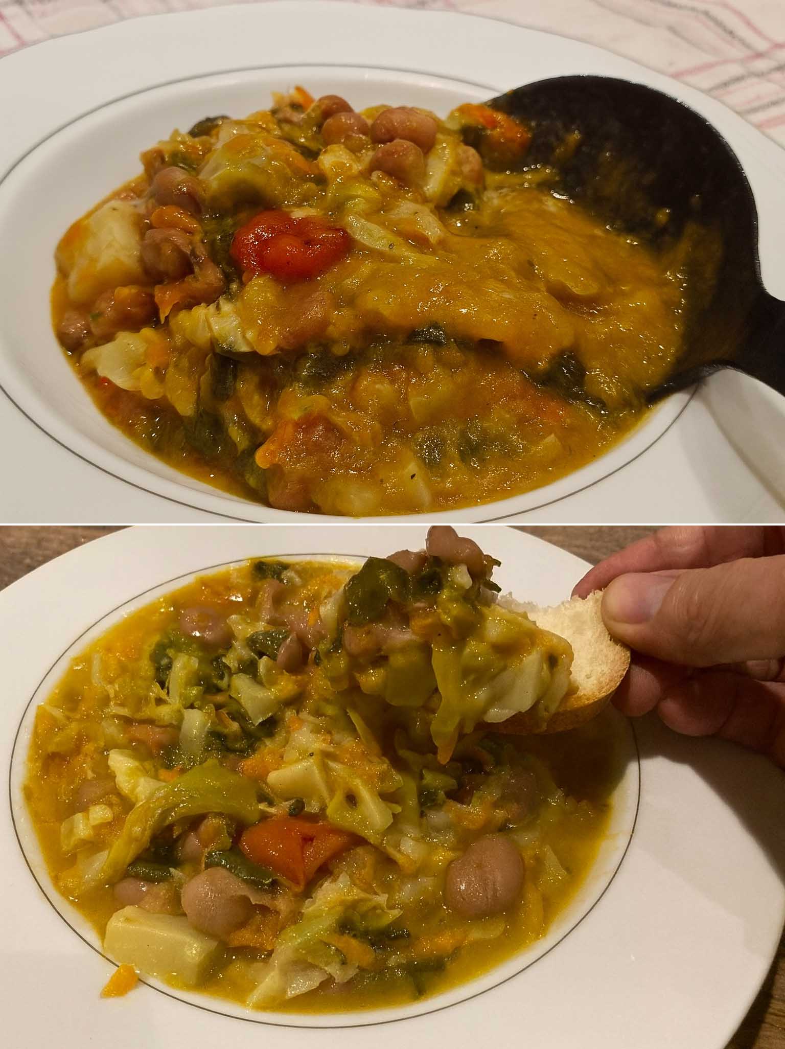 Zuppa di verza e fagioli