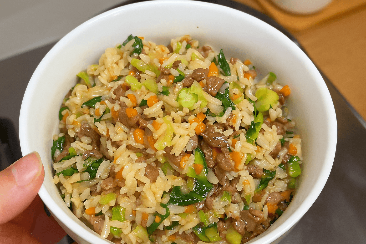 Riso con verdure e funghi