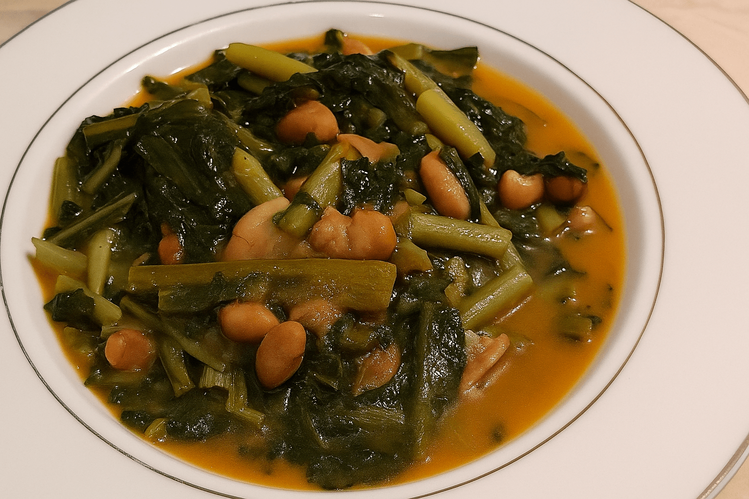 Zuppa di fagioli e cicoria