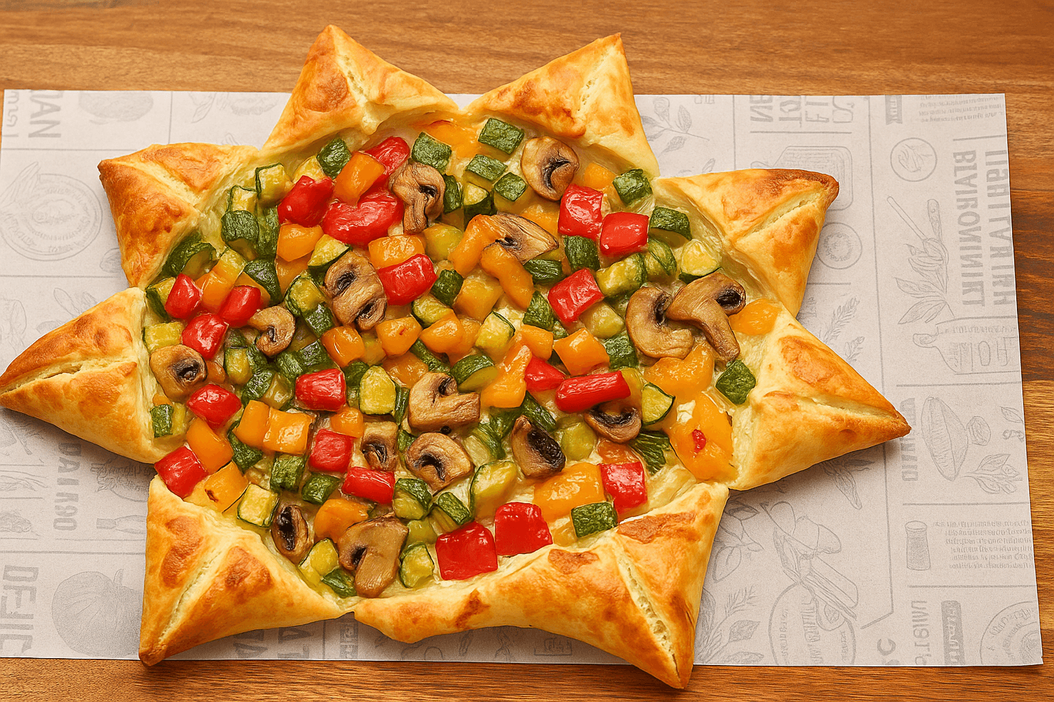 Stella di Natale di verdure
